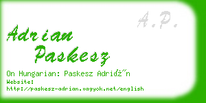 adrian paskesz business card